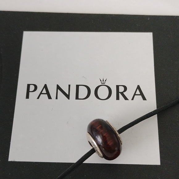 Pandora Retired Coracao de Negro Wood Bead - 790704 - Picture 2 of 5